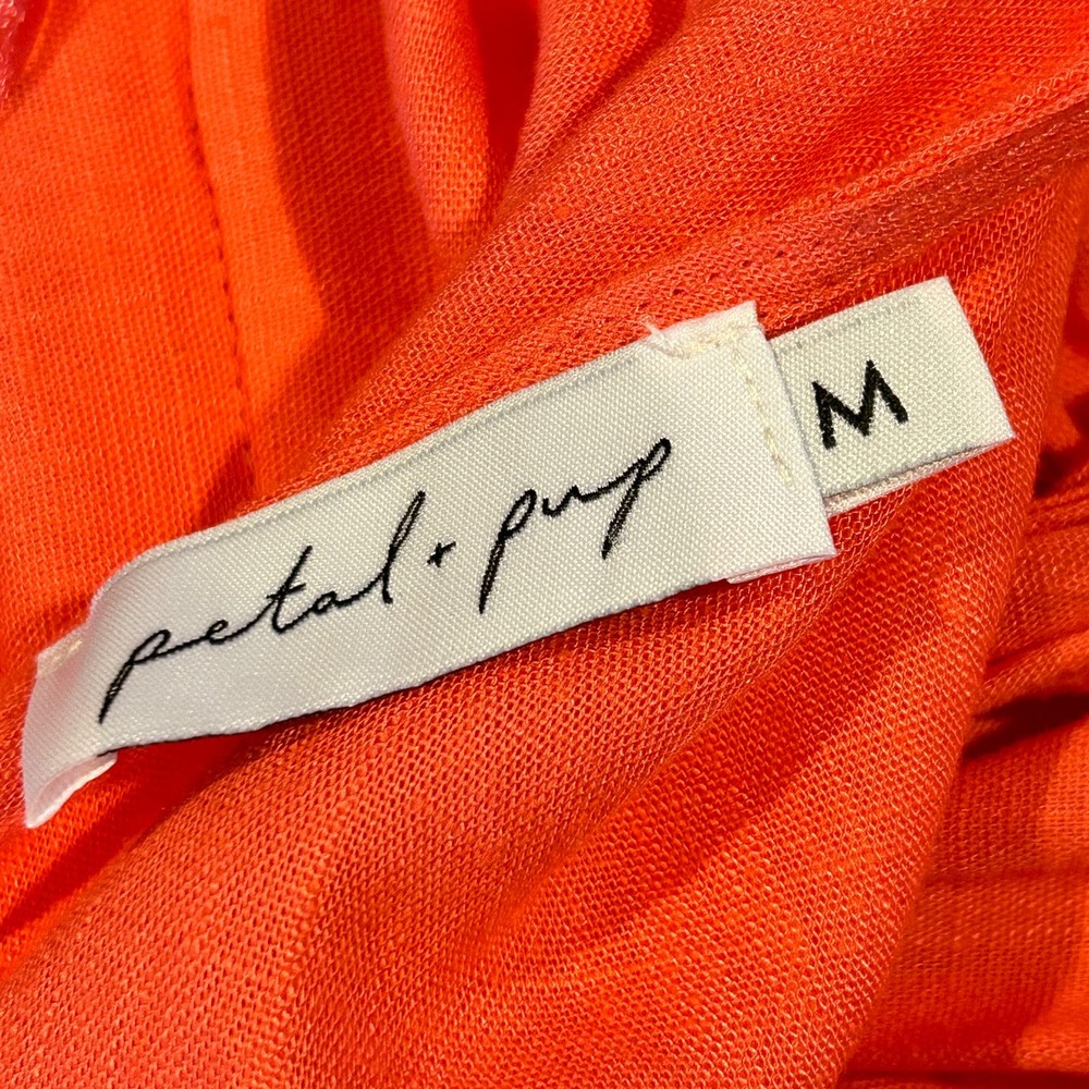 Elegant Coral One-Shoulder Dress - Picture 7 of 8